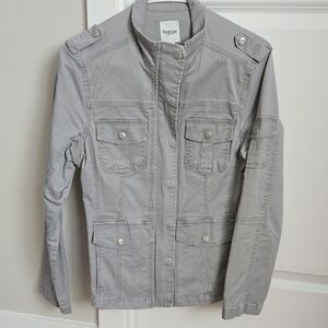 Kensie Light Gray Military Jacket